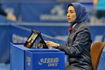 حضور سیمین رضایی به عنوان کمک سر داور در مسابقات تنیس روی میز قهرمانی آسیا