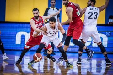 دیدار دوستانه ملی پوشان بسکتبال ایران و سوریه در تهران