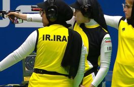 دختران ایران در تپانچه تیمی طلایی شدند