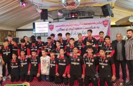 گزارش تصویری جشن صعود تیم فوتبال نونهالان پرسپولیس به لیگ برتر در قائم شهر